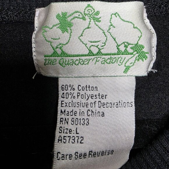 Quacker Factory 90s Beach Umbrella Sand Sun Chair Nature Long Sleeve Sweater Lg - Picture 5 of 5